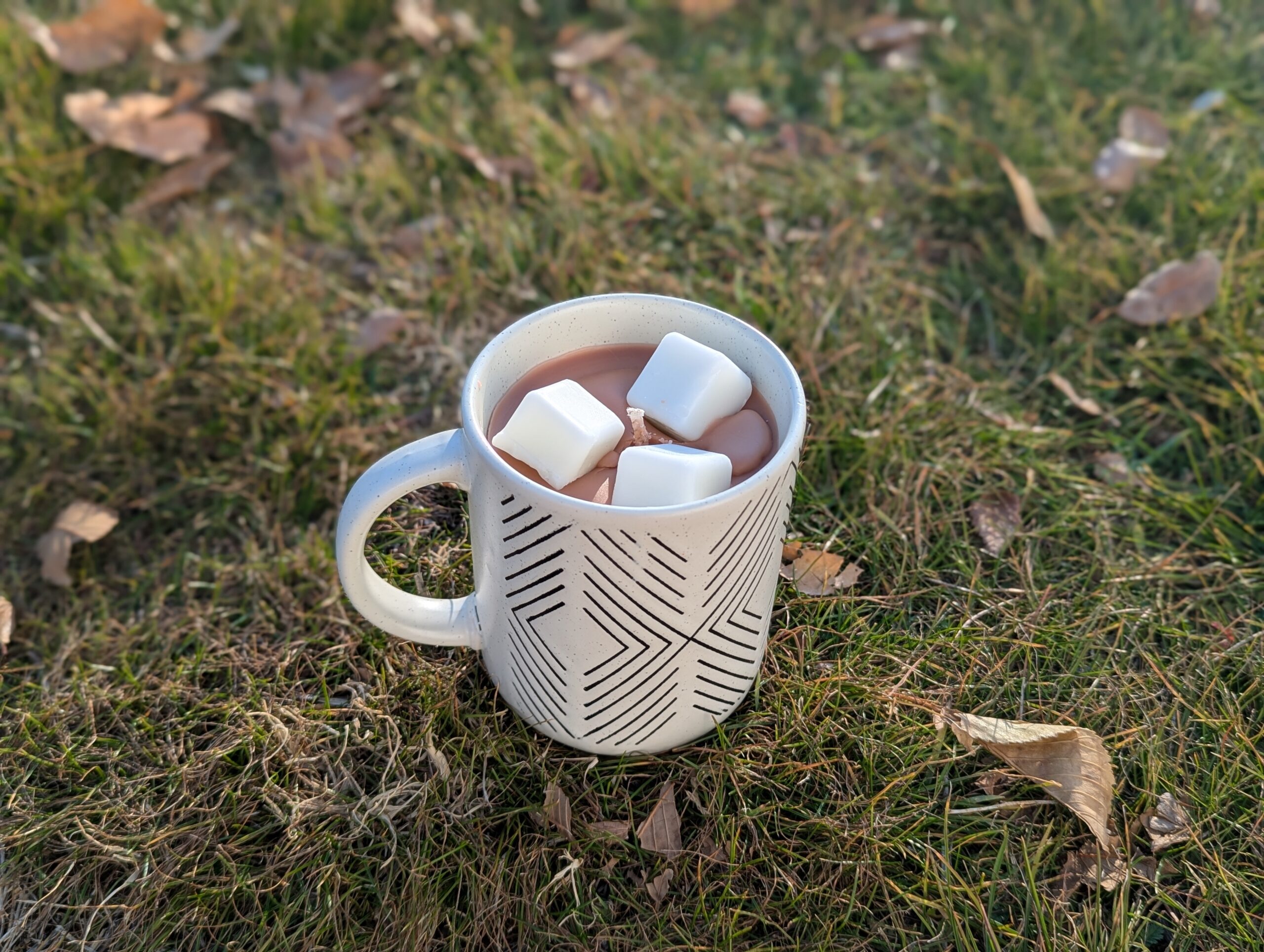 White Tribal Mug | Hot Chocolate or Coffee Design
